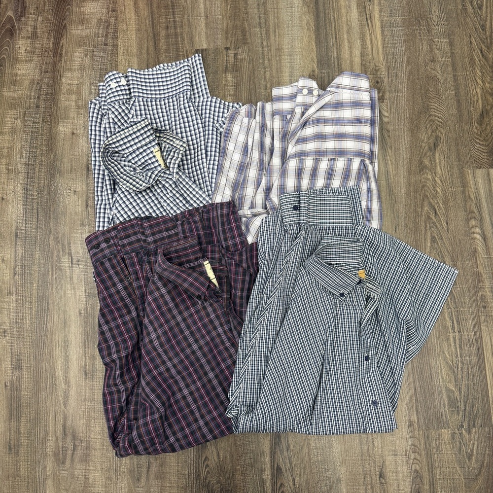Gunnison Creek Outfitters (4) shirt bundle plaid long sleeve‎ men’s size XXL